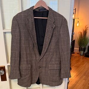 vintage 42 R mens blazer brown tweed wool/silk blend by jos a bank